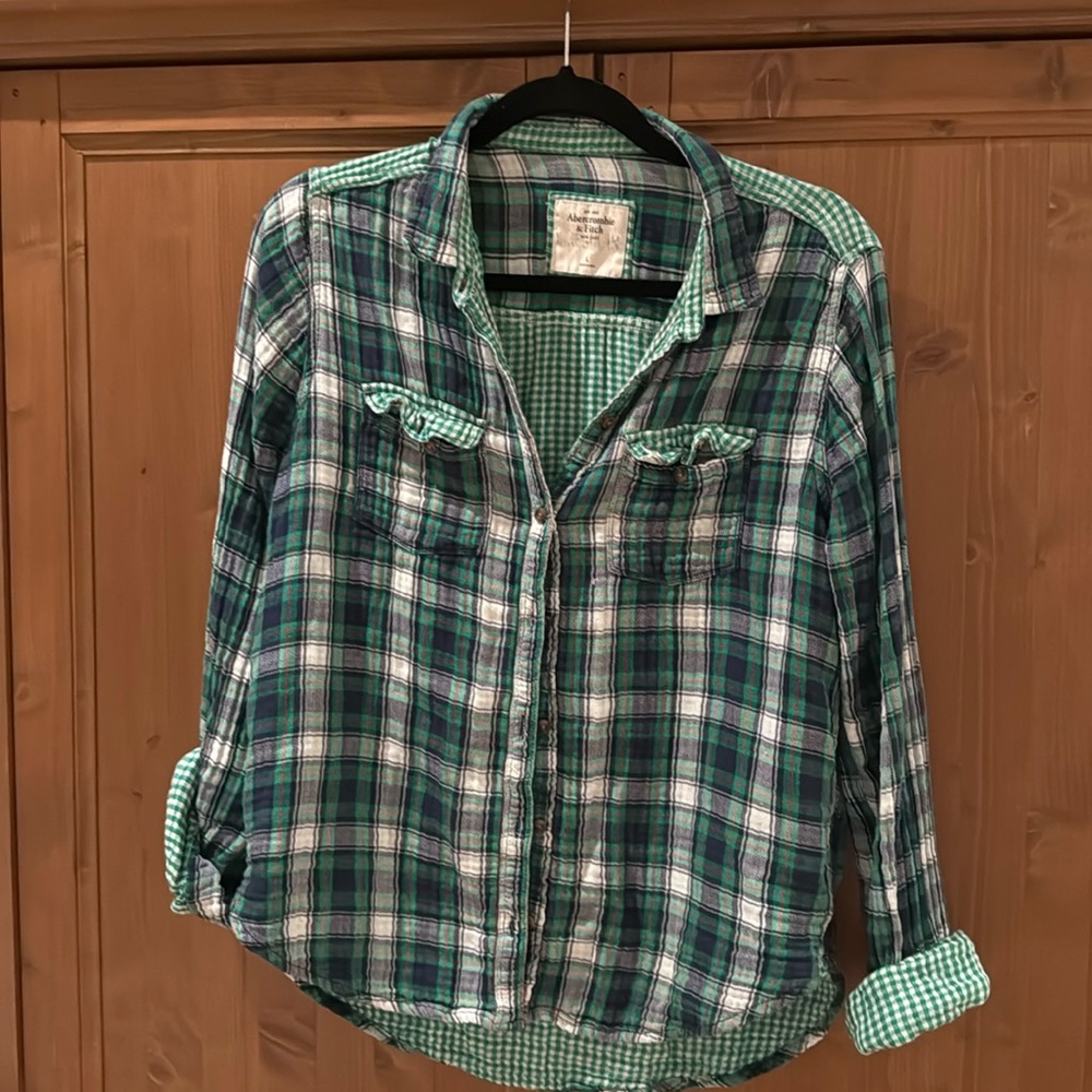 Super cute checkered flanel blouse from Abercrombie & Fich